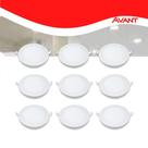 Kit 10 Painel LED Plafon Embutir 12W Redondo Branco Frio Kit 10 Painel LED Plafon Embutir 12W Redondo Branco Frio