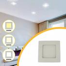 Kit 10 Painel Plafon Led Embutir 6w Quadrado 12x12 Dimerizável