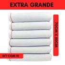 Kit 10 Pano De Chão Extra Grande Branco Saco Grosso 70x50cm
