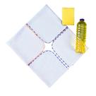 Kit 10 Pano De Pia Prato Alvejado Flanela Multiuso Cozinha Premium Pé De Galinha
