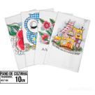 Kit 10 Pano de Prato Copa Estampado 45x71 Premium - 11 Tramas