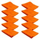 Kit 10 pano microfibra ecologico uso geral 30x30cm laranja