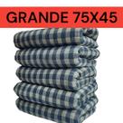 Kit 10 Panos De Chão Grande Xadrez Limpeza Reforçado Tamanho 75x45 Saco Duplo