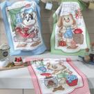 Kit 10 Panos de Copa Felpudo Estampado Dohler Chef pets