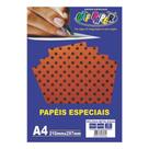 Kit 10 Papéis Bolinha Metalizada Marrom A4 120g - Off Paper Kit 10 Papéis Bolinha Metalizada Marrom A4 120g - Off Paper