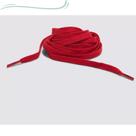 Kit 10 Par de Cadarço Vermelho Poliéster Achatado 120cm