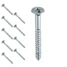 Kit 10 Parafuso 3,8X40 Cabeça Chata Para Madeira Metal Parede Carpintaria Alvenaria Marcenaria