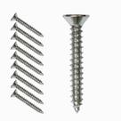 Kit 10 Parafuso 42x38mm Cabeça Chata Para Madeira Metal Parede Carpintaria Alvenaria Marcenaria Fixar
