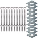 Kit 10 parafusos galv fogo poste padrao12x150mm 1/2x6" m12