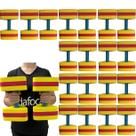 Kit 10 Pares Halteres Aquáticos Hidroginástica em EVA DF1107-AM 3 à 4kg Amarelo e Vermelho Dafoca Sports