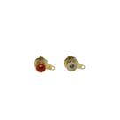 Kit 10 Pares Jack Rca P/ Painel Dourado Branco/Vermelho Kit 10 Pares Jack Rca P/ Painel Dourado Branco/Vermelho
