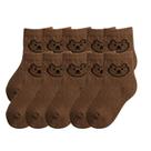 Kit 10 Pares Meias Infantis Urso Bebê Bear Baby Criança Algodão Premium Fofo Confortável
