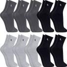 Kit 10 Pares Meias Lupo Original Algodão Cano Alto Longo Masculina Academia Atacado Esportiva 3245-2