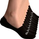 Kit 10 Pares Meias Zhamaro Sapatilha 100% Invisível Com Silicone Algodão Masculina Feminina Academia