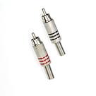 Kit 10 Pares Plug RCA Macho 6MM Prateado