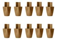 Kit 10 PÃs De MÃ³veis Guarda Roupa Armario Comoda 7cm Marrom
