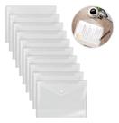 Kit 10 Pastas A4/ofício Envelope Com Botão Transparente A4