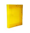 Kit 10 Pastas Aba Elásticas Plástica Oficio 40mm Amarela Acp 1024