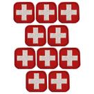 Kit 10 Patch Bordado Cruz Vermelha Socorrista Termocol 4x4cm Kit 10 Patch Bordado Cruz Vermelha Socorrista Termocol 4x4cm