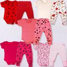 Kit 10 Pçs Body E Mijão Bebe M/curta Malha Estampada 100% Algodão Menino Kit 10 Pçs Body E Mijão Bebe M/curta Malha Estampada 100% Algodão Menino