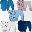 Kit 10 Pçs Body E Mijão Malha Estampado 100% Algodão Menino Kit 10 Pçs Body E Mijão Malha Estampado 100% Algodão Menino