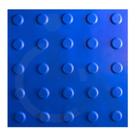 KIT 10 PÇS PISO TÁTIL PVC 25x25 ALERTA DIRECIONAL