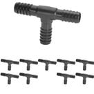 Kit 10 pcs te interno triplo pvc 3/4 preto amanco