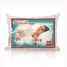 Kit 10 Pçs Travesseiro Pluma de Ganso Sintético Percal 200 Fios 1 Kg