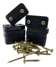 Kit 10 Pé De Banco P/ Igrejas Tipo Pastilha Borracha Preto Quality