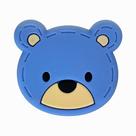 Kit 10 Peças aplique Emborrachado Rosto Urso Azul