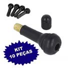 Kit 10 Peças Bico Valvula Pneu Carro Passeio Tr-414 Longo