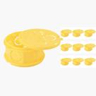 Kit 10 peças Caixa de PVC Octogonal 4X4 Amarela C/ Fundo Movel 57500005 Tramontina