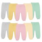 Kit 10 Peças Calça Mijão Roupa de Bebê Malha Liso Pé Aberto