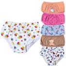 Kit 10 Peças Calcinhas Infantil 100 Algodão Moda Infantil Estampas Sortidas
