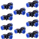 KIT 10 Peças Conexão Pneumática União Em T 04mm ( Tee )