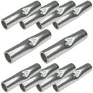 Kit 10 Peças Emenda Terminal Tubular Compressão Luva 50mm²