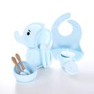 Kit 10 Peças Introdução Alimentar Infantil Conjunto Papinha Pratinho Silicone Babador Anatomico Babador Copo Tigela Criança