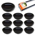 Kit 10 Peças Molheira Redonda Kanpai Premium Preto Porta Shoyu Molhos Bestfer Kit 10 Peças Molheira Redonda Kanpai Premium Preto Porta Shoyu Molhos Bestfer