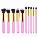 Kit 10 peças pincel kabuki precisão Conjunto de Maquiagem para Sombra Delineador Lábios Pó Base