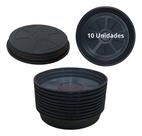 Kit 10 Peças Prato Plástico Para Vaso Redondo Pequeno 11 Cm