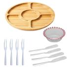 Kit 10 Peças Tábua Petisqueira Para Servir Patês Queijos e Frios Kit 10 Peças Tábua Petisqueira Para Servir Patês Queijos e Frios
