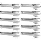 Kit 10 Pegador De Massa Salada Carne Pinça Universal Inox 17,5cm - AMZ