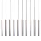 Kit 10 Pendente Luminária Tubo Alumínio Escovado 30 Cm
