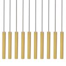 Kit 10 Pendente Luminária Tubo Dourado Fosco 30 Cm
