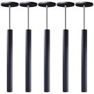 Kit 10 Pendente Luminária Tubo Preto 40 Cm