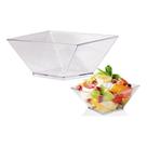 Kit 10 Petisqueira Acrílico Cristal Quadrada 400ml Pote Petiscos