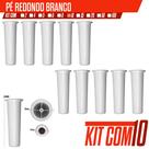 Kit 10 pezinhos Pé para armario de cozinha Com altura de 14cm Branco