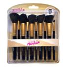Kit 10 Pincéis Gold Kabuki e Precisão Mandala