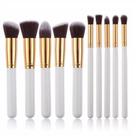 Kit 10 Pincéis Maquiagem Kabuki Profissional Blush Pó BRANCO