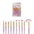 Kit 10 Pincéis Profissionais Glitter para Maquiagem